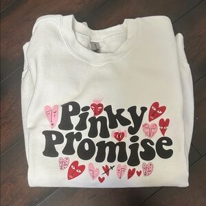 Valentines Pinky Promise Graphic Sweatshirt